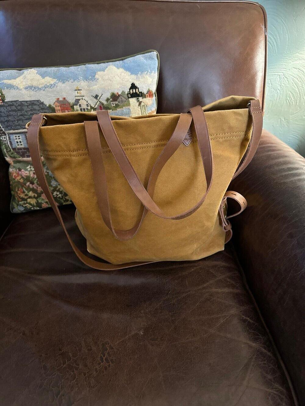 Madewell Transport Canvas Distressed Tote Bag - Picture 2 of 4